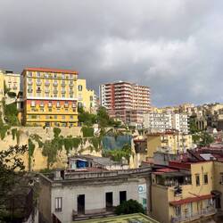 View of the city from the Montesanto Funicular — Naples, Italy.