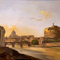 "The Tiber at Castel Sant'Angelo" (I. Caffi) — Museo di Roma ... Palazzo Braschi.
