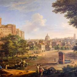 "View of the Capital & Campo Vaccino" (Anesi/Monaldi) — Museo di Roma ... Palazzo Braschi.