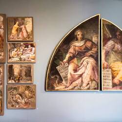 Fragments of a fresco from the early 17th century — Museo di Roma ... Palazzo Braschi.