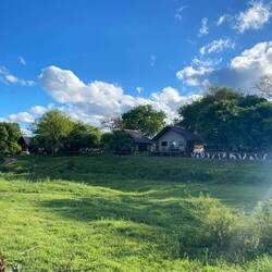 The Lodge view from the river (from the jeep)