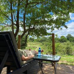 Our Terrace with river view!