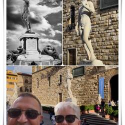 David #3 in B&W and David #2 outside Dell'Accademia — Florence, Italy.