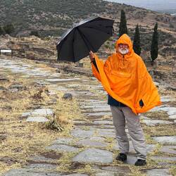 Modeling the poncho (on an ancient road)