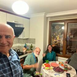 A Metin selfie of our yummy and joyful dinner