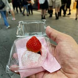 Strawberry Mochi in Asakusa, Tokio