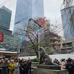 Statue of Hachiko in front of Shibuya Station