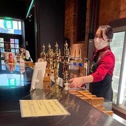 This was the friendly bar tender who served the tasting set