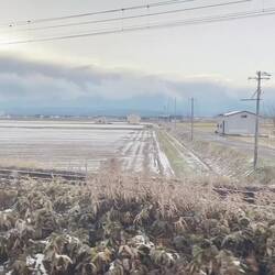 my train ride somewhere on the way between Sapporo and Asahikawa