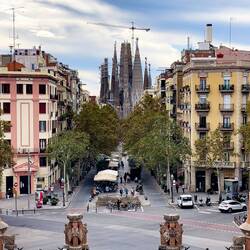 Sagrada Famiglia ... a glimpse before we leave San Pau — Barcelona, Spain.
