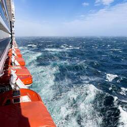 Skies clearing ... but not the seas or the wind — Cruising the Med.
