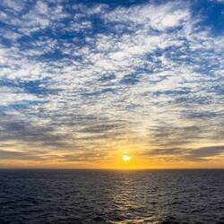Sunrise en route to Cartagena, Spain.