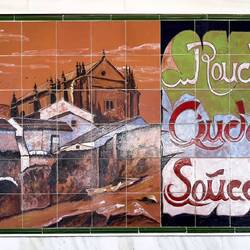 Tile mural at the bus station — Ronda, Spain.