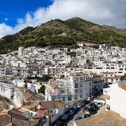 Panoramic view of Mijas, Spain.