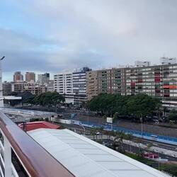 The waterfront view of Santa Cruz reminds me of the waterfront in İzmir, Türkiye.