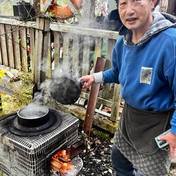 Our host, Shino-san, cooking rice