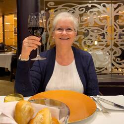 Cheers from the Pinnacle Grill onboard Oosterdam.