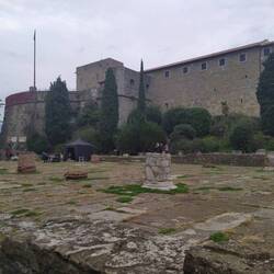 Castle on the hill in the city, can even be reached by lift.