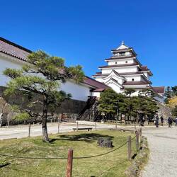 A view of Tsuruga-jo castle in Aizu Wakamatsu