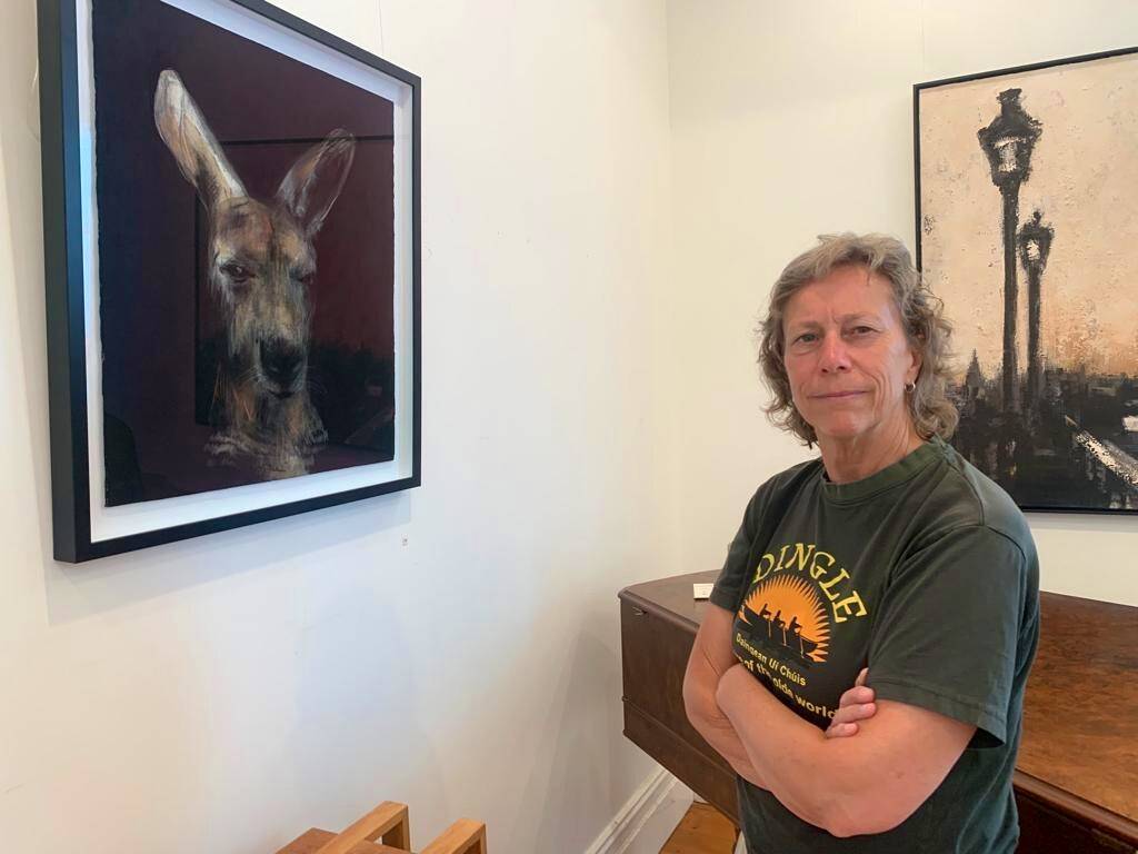 One suspicious-looking kangaroo
