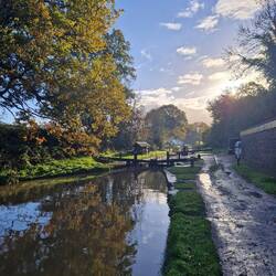Rainboat's first narrow lock
