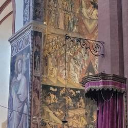 Controversial fresco of hell.