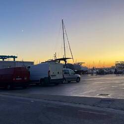 Sonnenuntergang am Hafen