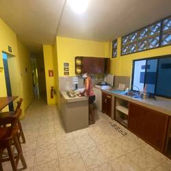 Die Gemeinschaftsküche unserer Unterkunft