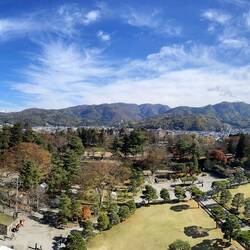The view from the top of Tsuruga-Jo castle in Aizu-Wakamatsu