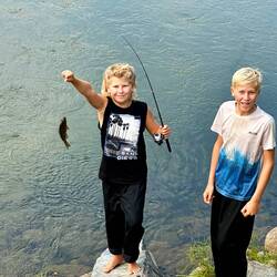 A quick fish before karate