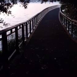 Walking Trail at Sun Moon Lake with Sunset