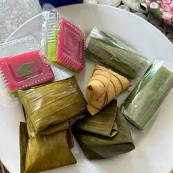 the staff bought sweets for us at the market