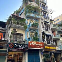 white building to the right: My Hotel