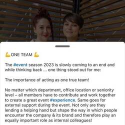 A very kind surprise Alex found on LinkedIn today ✨