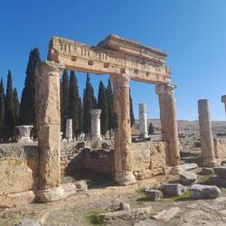 The public latrines on the side of the road. Romans were not shy.