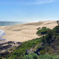 With a nice view over the sand dune