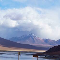 Volcanoes in the distance