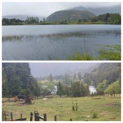 Futaleufu; small lake on edge of town / Walk; Lago La Paz