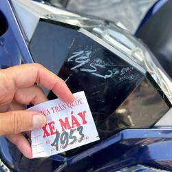 for parking you get a piece of paper and the scooter gets a chalk number