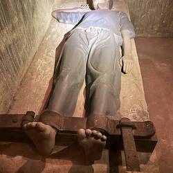 single arrest in dark rooms, no toilet, just twice a day rotten piece of food