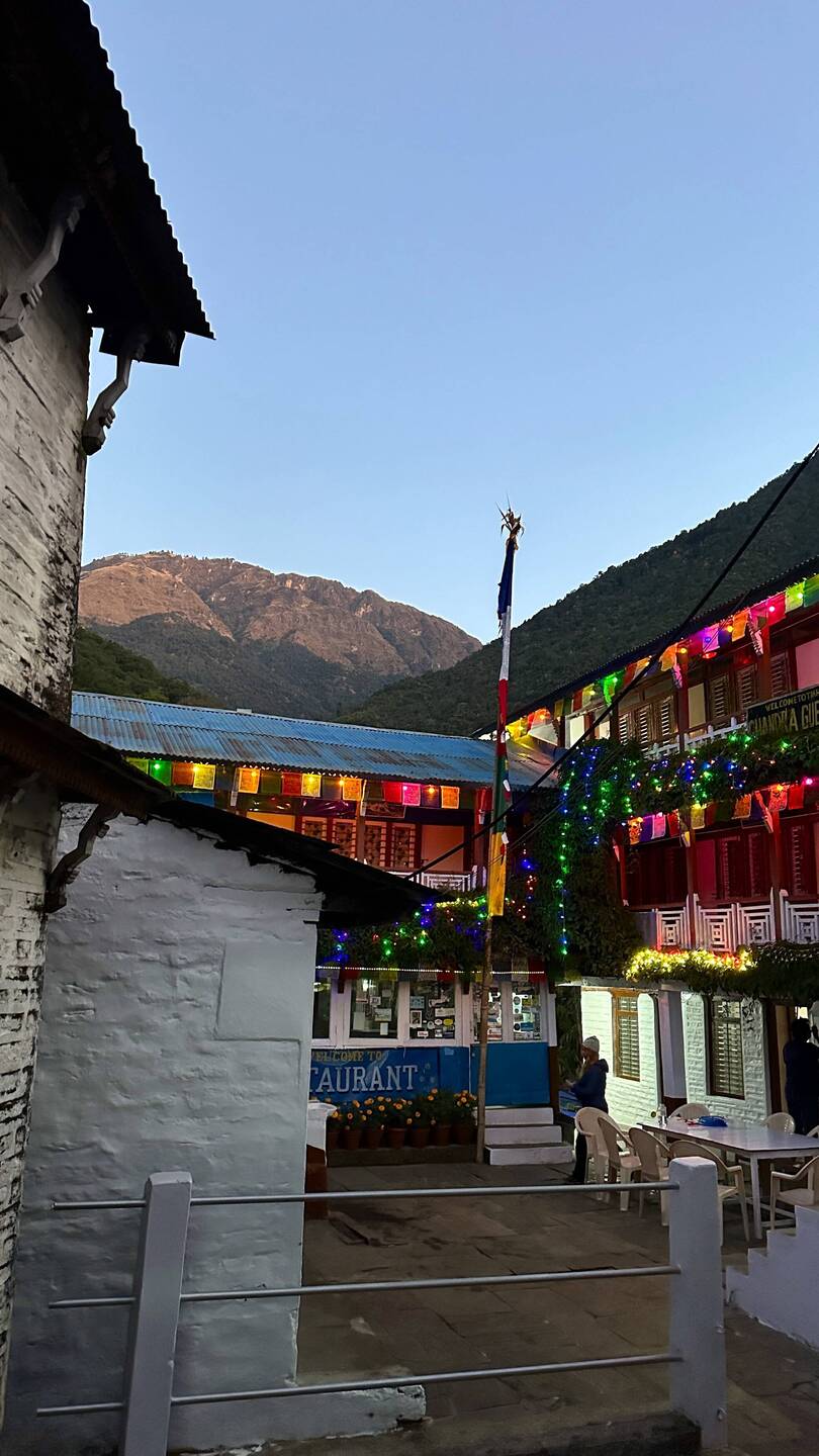Sonnenaufgang in der letzten Trekkinglodge