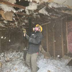 It's snowing inside.