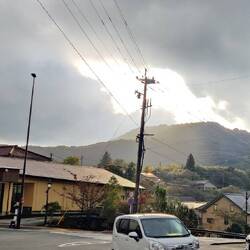 Laatste knipoog van de zon als we terugkomen.