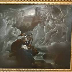 Ossian evoca fantasmi con il suono dell'arpa sulle rive della Loira, J.Godefroy