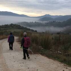 Right into the fog hanging in the valley of the Río Guadiaro