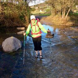 I made it through the deeper part of the water.