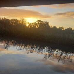 Sunset out of the sidehatch