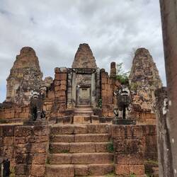 Eastern Mebon - 10th century Hindu temple built on an artificial island