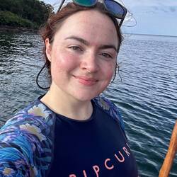 Very happy after our first snorkel