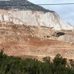 One of many marble quarries producing huge blocks